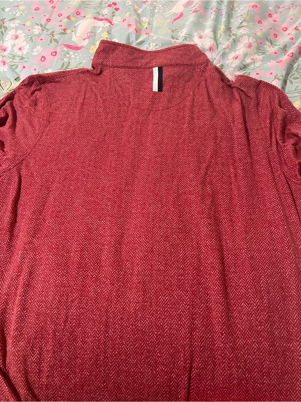 Rhoback Men's Red Quarter-Zip Sweater - Picture 3 of 4